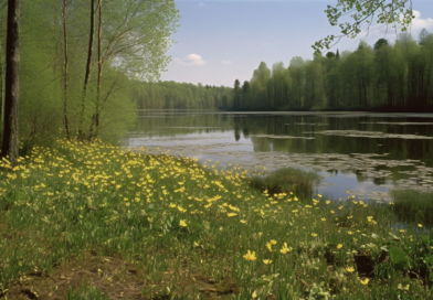 Svenskt naturreservat i idyllisk sensommarkväll.