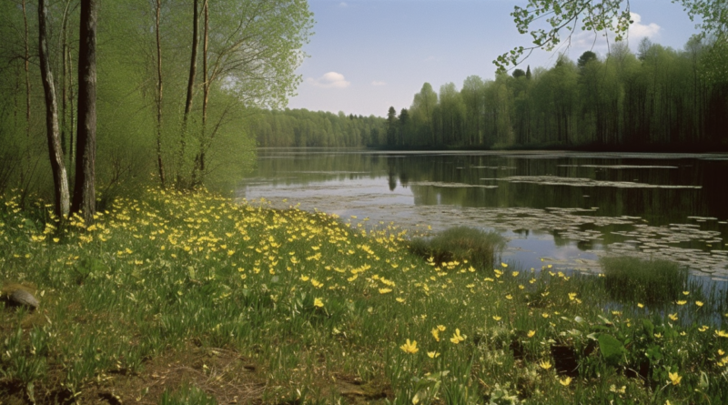 Svenskt naturreservat i idyllisk sensommarkväll.